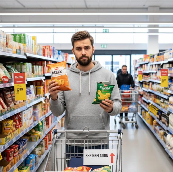 Person der handler i supermarked